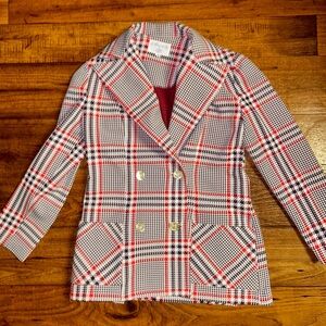 Mark VII Ltd. ~Vintage (1960’s) Women’s Size 12 ~ Red, Blue & White Plaid Jacket